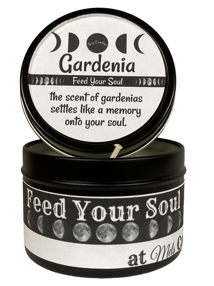 Gardenia- 4oz Handmade Soy Wax Candle Tin