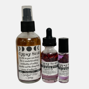 Gypsy Soul- Set of Three- 4oz Spray, 1oz Oil, 10ml Roll On
