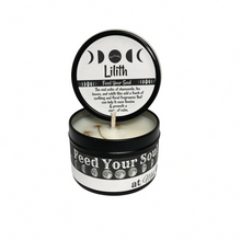 Load image into Gallery viewer, Lilith- 4oz Handmade Soy Wax Candle Tin