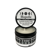 Load image into Gallery viewer, Magnolia -4oz Handmade Soy Wax Candle Tin
