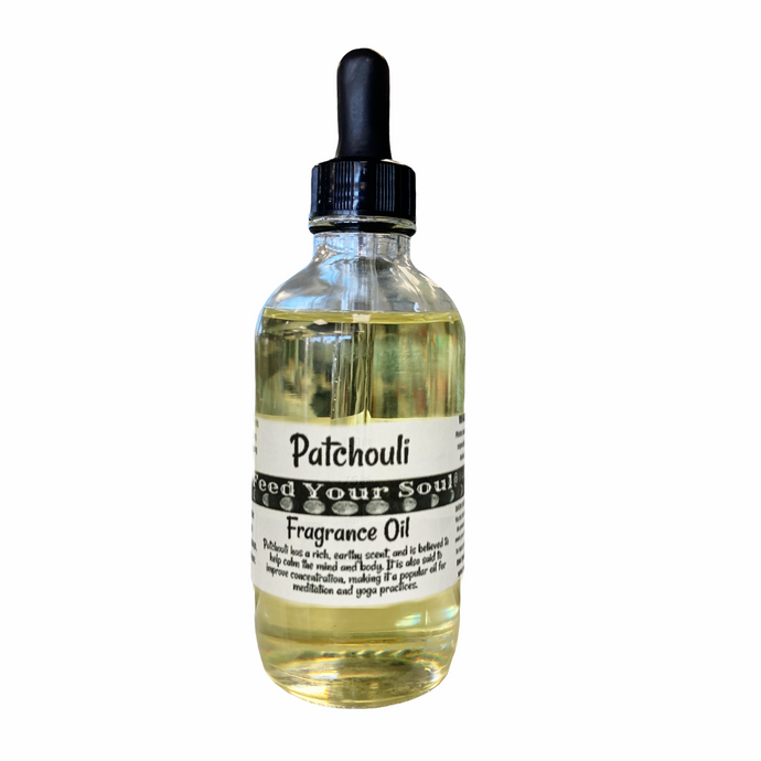 Patchouli 4oz Clear Glass Bottle Fragrance Oil