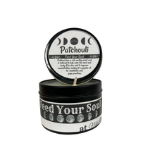 Load image into Gallery viewer, Patchouli 4oz Handmade Soy Wax Candle Tin