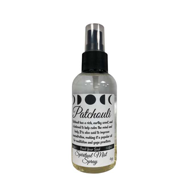 Patchouli- 4oz Clear Bottle Room/Body Spray