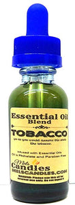 Tobacco 1 oz 29.5 ml Blue Glass Bottle - Premium Grade A Quality Fragrance Oil, Tobacco - Skin Safe Oil - mels-candles-more