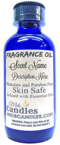 Evergreen 4oz 118.29ml Blue Glass Bottle of Premium Grade A Quality Fragrance Oil, Skin Safe Oil - mels-candles-more