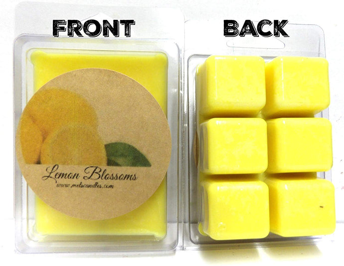 Two Packs of Lemon Blossoms Handmade 100% Pure Soy Wax Tarts - Scent Brick, Wickless Candle - mels-candles-more