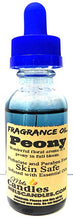 Load image into Gallery viewer, Peony 1oz 29.5ml Blue Glass Bottle of Premium Grade Skin Safe Fragrance Oil, Candles, Lotions Soap and More - mels-candles-more