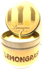 Load image into Gallery viewer, Lemongrass 4oz All Handmade Natural Soy Candle Tin - Made in USA - mels-candles-more