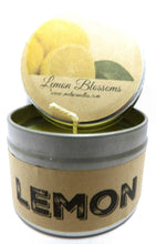 Load image into Gallery viewer, Lemon Blossoms 4oz 100% Pure Handmade Soy Candle Tin - Made in The Usa Free Shipping - mels-candles-more