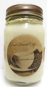 Fresh Ground Coffee -16oz Country Jar All Natural Hand Made Soy Candle - mels-candles-more