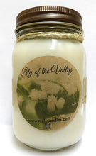 Load image into Gallery viewer, Lily of the Valley 16 Ounce Country Jar 100% Soy Candle - Handmade in USA - mels-candles-more