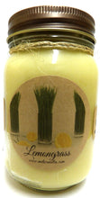 Load image into Gallery viewer, Lemongrass - 16oz All Natural Hand Poured Country Jar Soy Candle Made with Essential Oil - mels-candles-more
