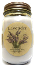 Load image into Gallery viewer, Lavender16 Ounce Country Jar 100% Soy Candle - Handmade in USA - mels-candles-more