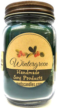 Load image into Gallery viewer, Wintergreen 16oz Country Jar 100% Soy Candle - Handmade in Rolla MO - mels-candles-more
