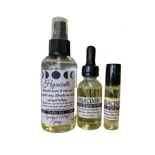 Load image into Gallery viewer, Hyacinth Combo Set of 3 - 4oz. Bottle Of  Spray, 1oz.  Bottle of Oil and a 10ML Roll-On